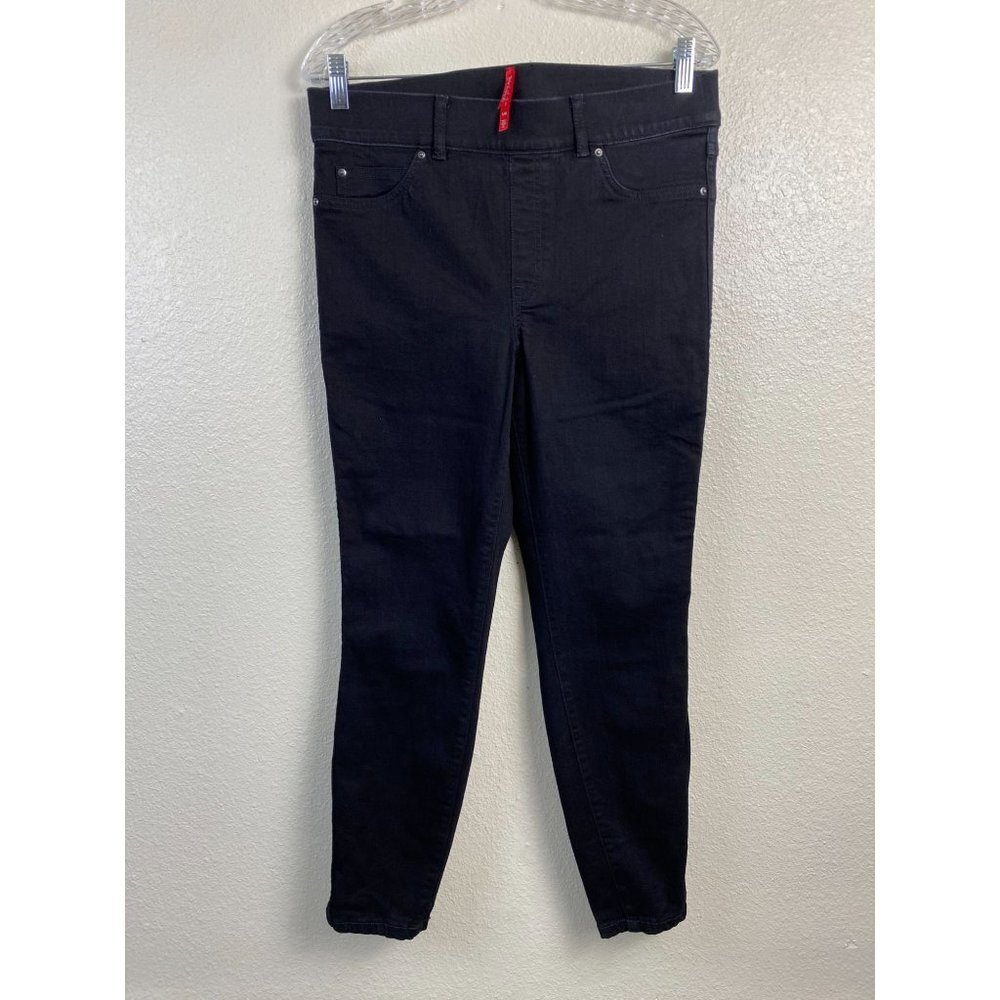 Spanx Womens Skinny Jeans size Large Black Cotton Blend Pull on Classic‎ Neutral